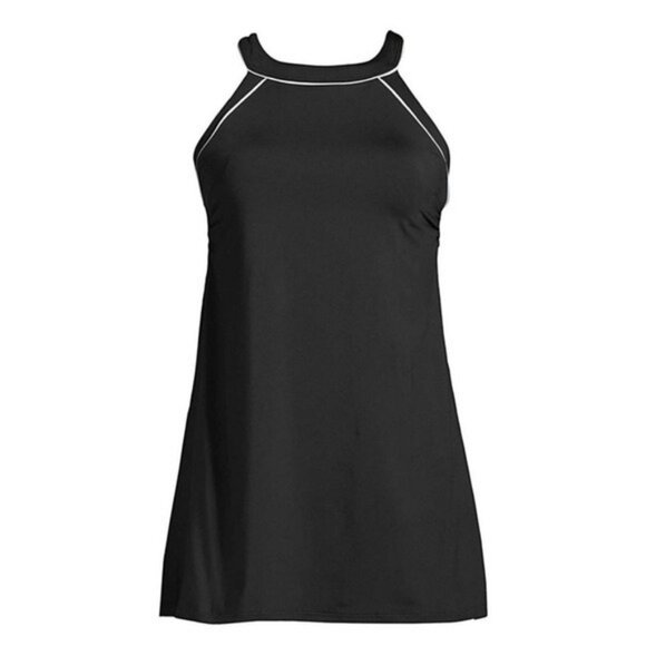 Lands end high neck swim dress swimsuit 24w - Picture 6 of 8